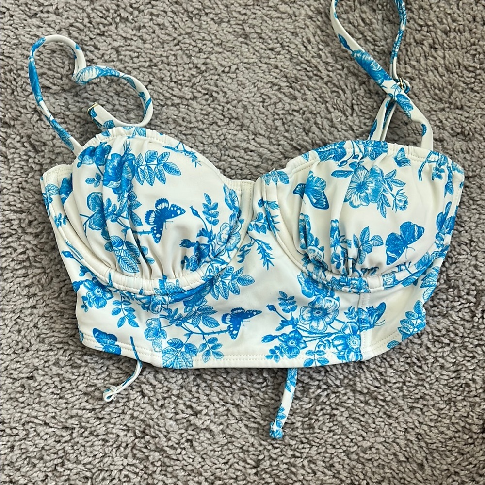 Wild Fable Blue Floral Bustier